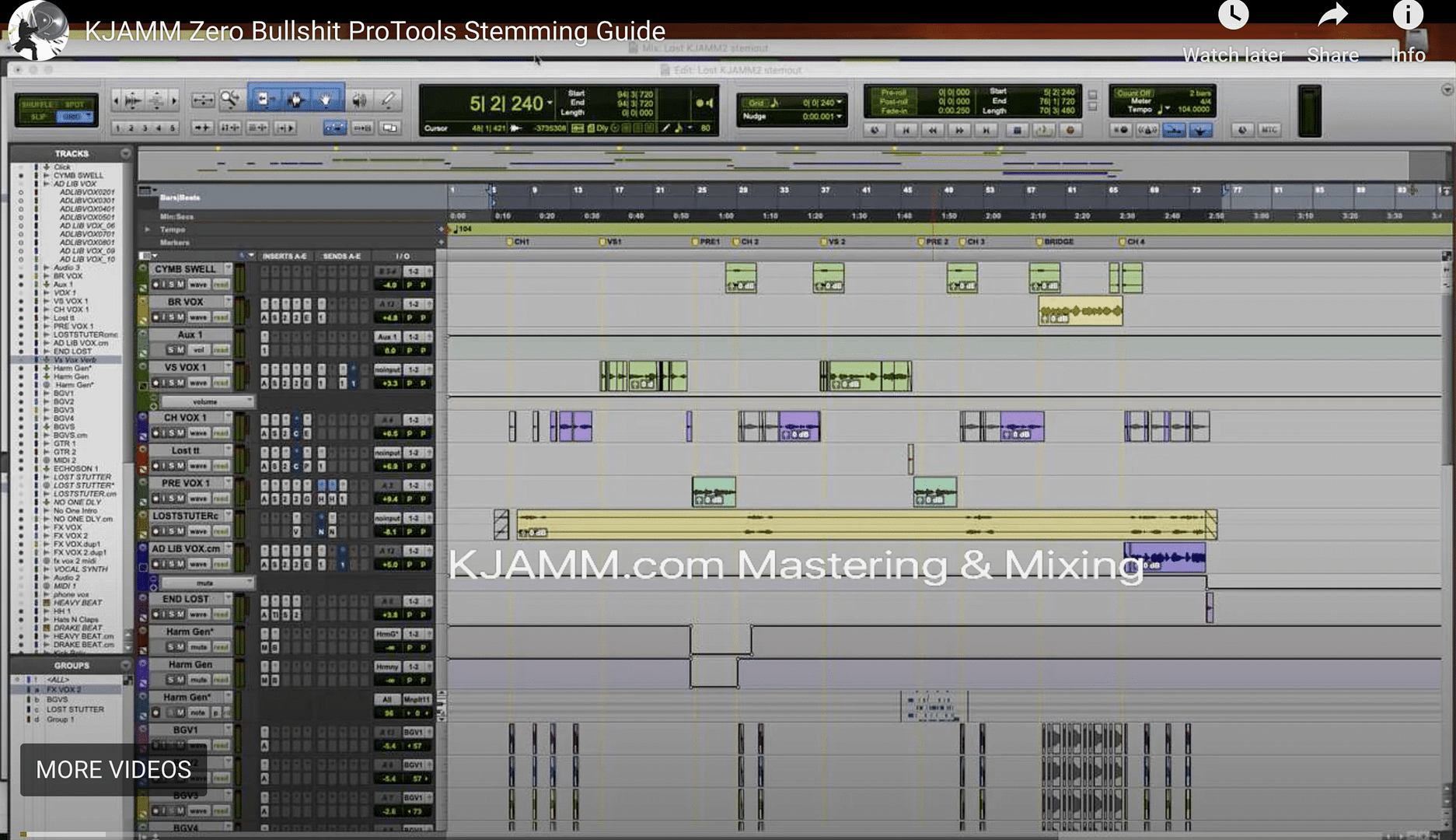 ProTools Stemming Guide For Optimal Mastering