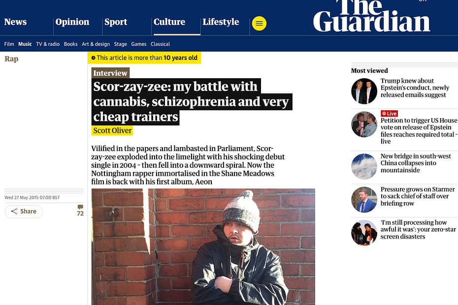 Scor-zay-zee: my battle with cannabis, schizophrenia and very cheap trainers